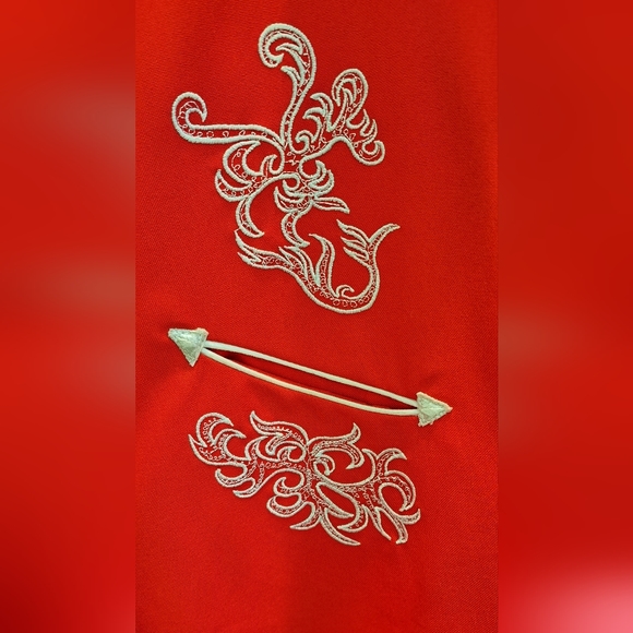 Vintage Men's red Western long sleeve shirt. - Picture 3 of 8